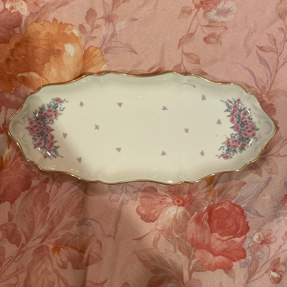 Vintage Lenox Petite Rose Tray